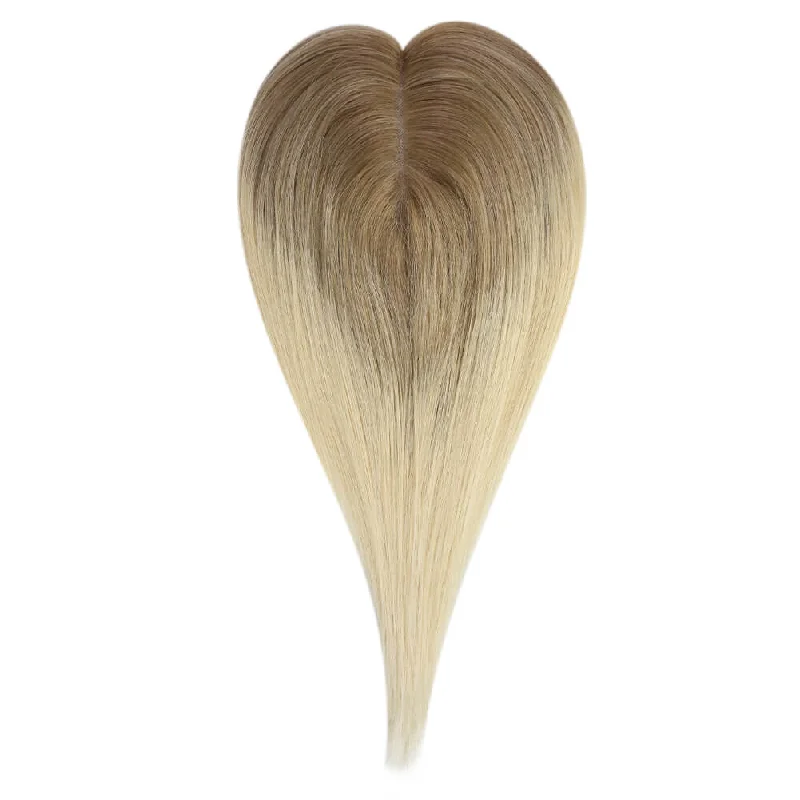 Moresoo 3*5inch Hair Toppers For Women Ombre Brown to Blonde(#T10/613)