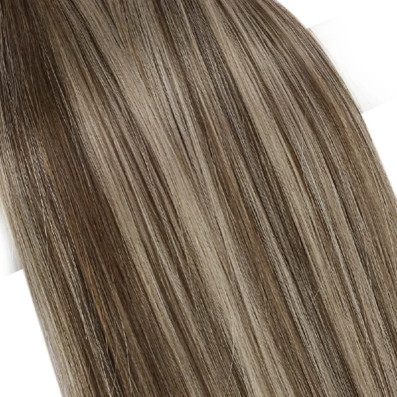 Moresoo Virgin Hand Tied Real Human Sew In Weft Blonde Balayage Hair (#4/27/4)