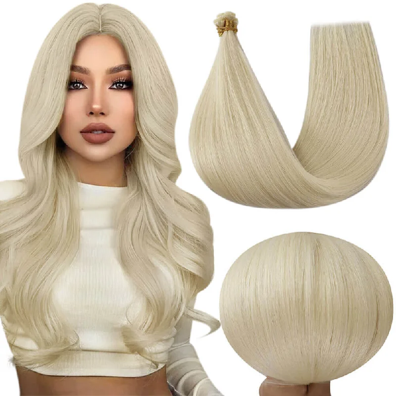 Moresoo Human Hair Bundles Virgin Invisible Genius Weft Hair Extensions White Blonde (#1000)