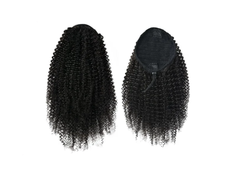 Nicole 4a Burmese Kinky Curly Drawstring Ponytail