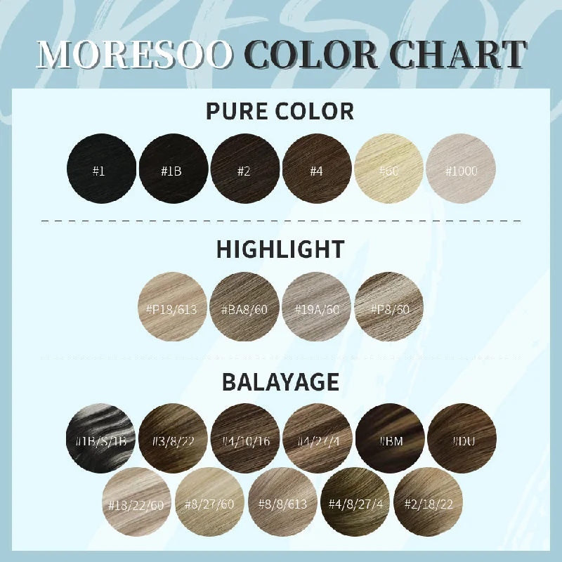 【New Color】Moresoo Virgin Tape In Hair Extensions 100% Brazilian Human Highlight Blonde Hair (#1CC/80/60)