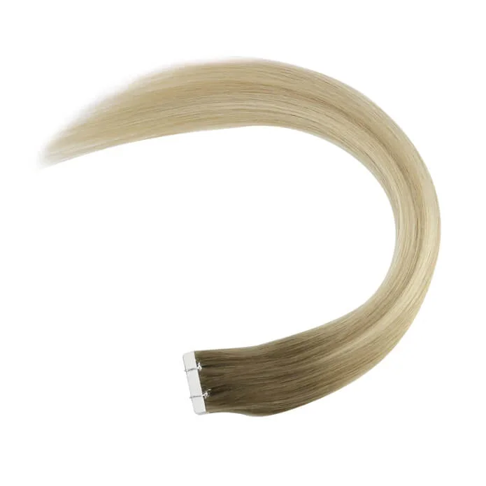 【New Color】Moresoo Virgin Injection Tape in Human Hair Extensions Balayage Blonde (#8/27/60)