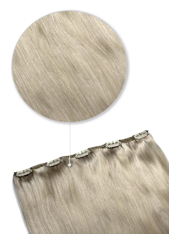 One Piece Top-up Remy Clip in Human Hair Extensions - Silver Sand (#SS)