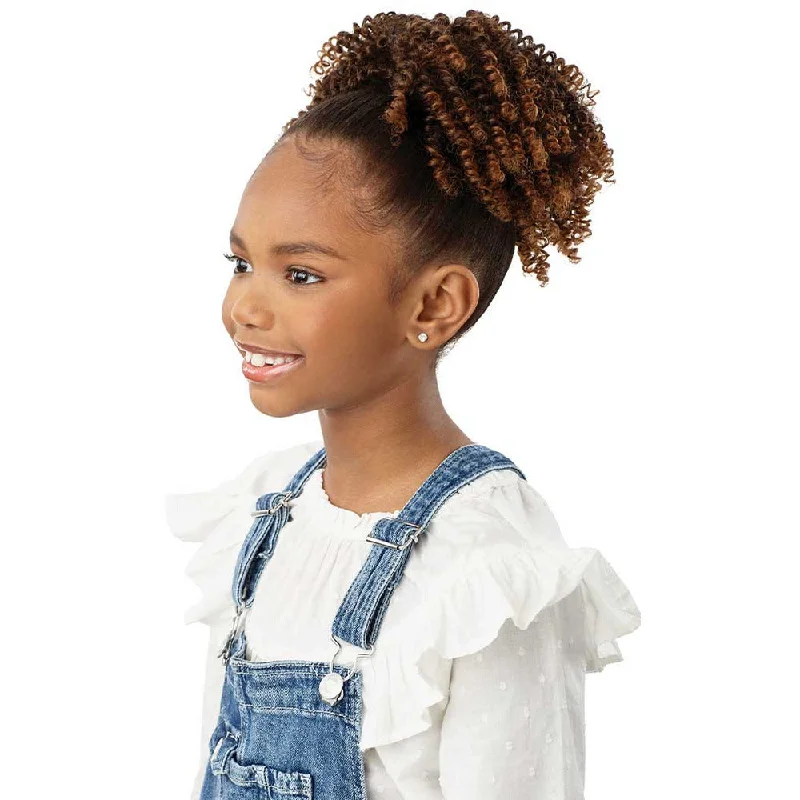 Outre Lil Looks Synthetic Drawstring Ponytail - Springy Coils 8""