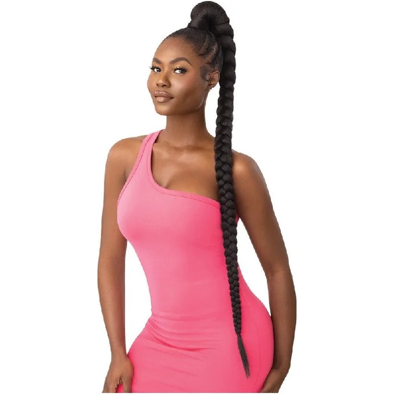 Outre Pretty Quick Wrap Pony Synthetic Ponytail - Natural Braided Ponytail 42""