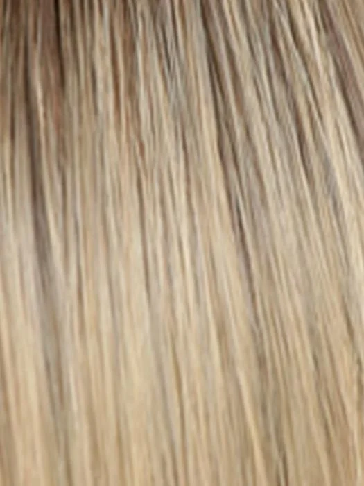 02-7 | Medium Light Chestnut Brown Dark Golden Ash Blonde with Dark Roots