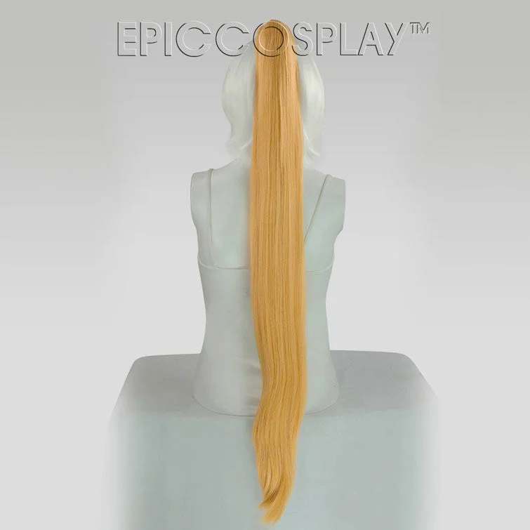 35"" Butterscotch Blonde Straight Ponytail Clipon