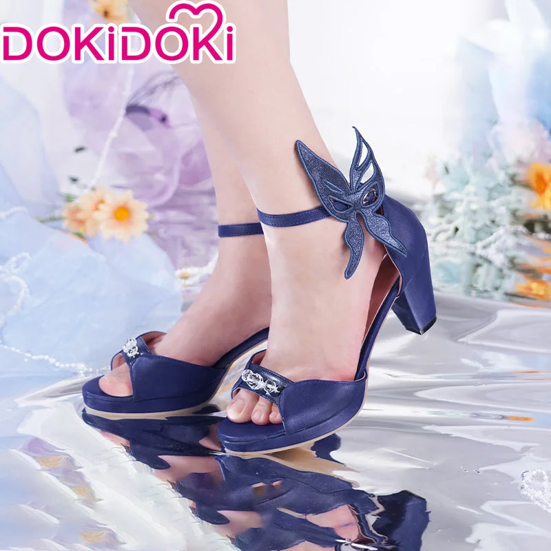 【Last Batch】DokiDoki-SR Game Genshin Impact Ningguang New Skin Cosplay Shoes Orchid's Evening Gown Ning Guang Cosplay