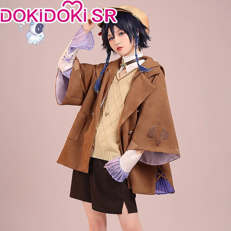 【Ready For Ship】【Last Batch】DokiDoki-SR Game Genshin Impact Venti Cosplay Teenage Memories  Costume Nameless Bard Casual