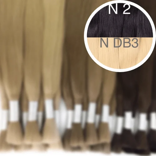 Raw Cut / Bulk Hair Color _2/DB3 GVA hair_One donor line