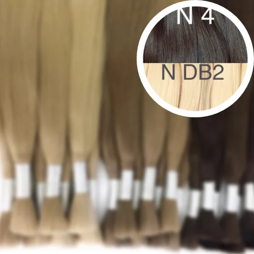 Raw Cut / Bulk Hair Color _4/DB2 GVA hair_One donor line