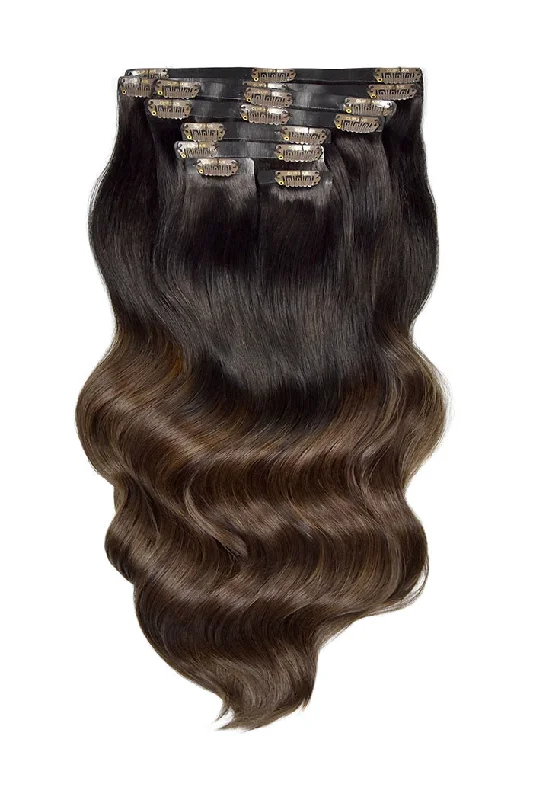 Remy Royale Seamless Clip ins - Espresso Melt Balayage