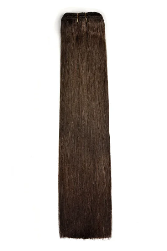 Remy Royale Double Drawn  Human Hair Weft Weave  Extensions - Medium Brown (Chocolate Brown) (#4)