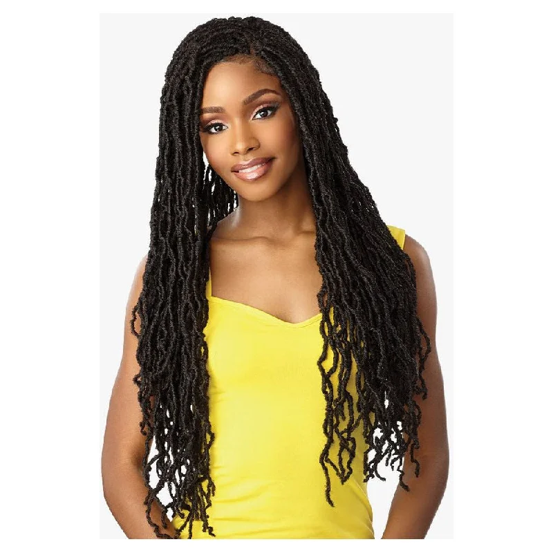 Sensationnel Cloud 9 4x4 Braided Swiss Lace Synthetic Lace Front Wig - Distressed Locs 28""