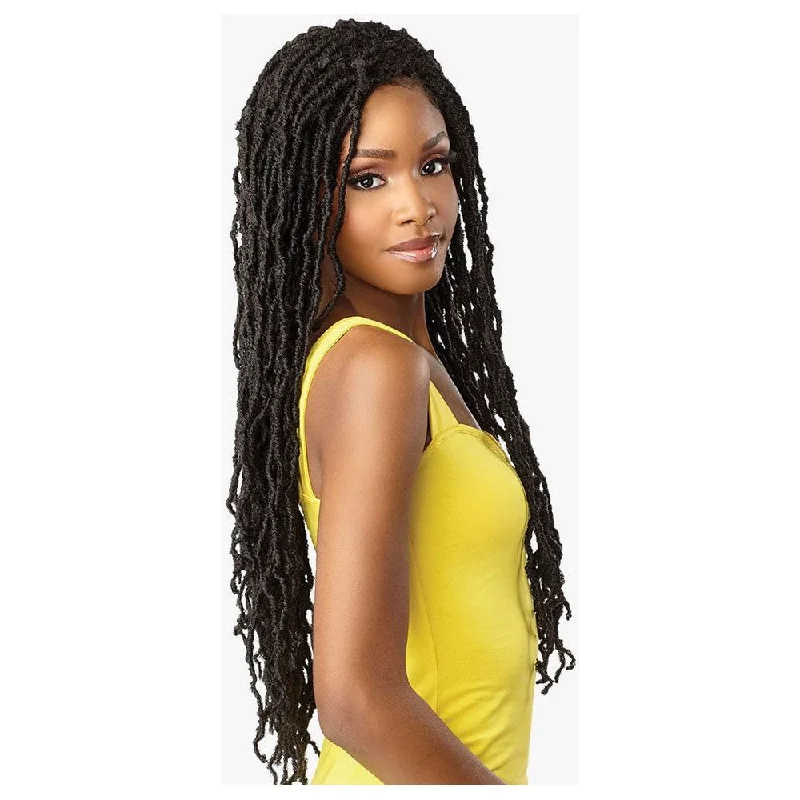 Sensationnel Cloud 9 4x4 Braided Swiss Lace Synthetic Lace Front Wig - Distressed Locs 28""