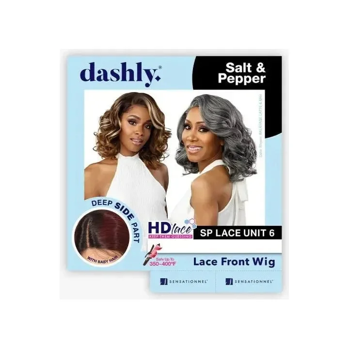 Sensationnel Dashly Salt & Pepper HD Lace Front Wig - Unit 6