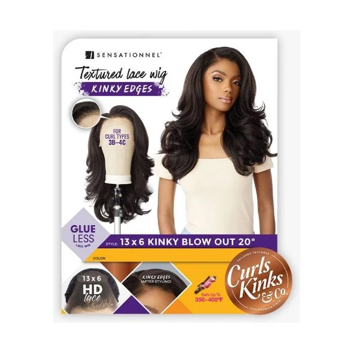 Sensationnel Kinky Edges 13x6  Synthetic HD Lace Front Wig - Kinky Blow Out 20""