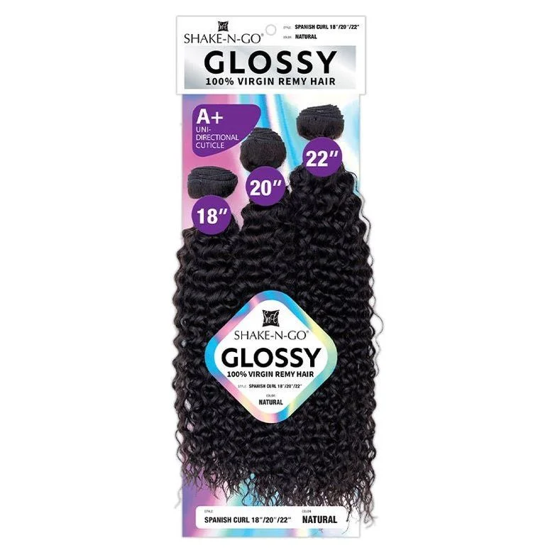 Shake-N-Go Glossy 100% Virgin Remy Hair Bundle Multipack - Spanish Wave