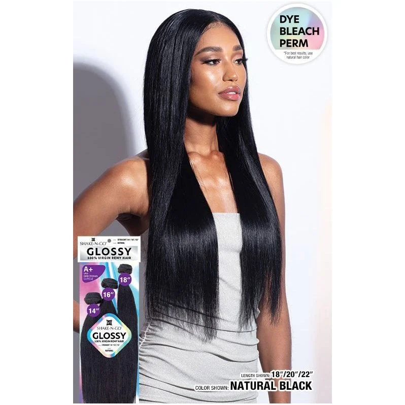 Shake-N-Go Glossy 100% Virgin Remy Hair Bundle Multipack - Straight