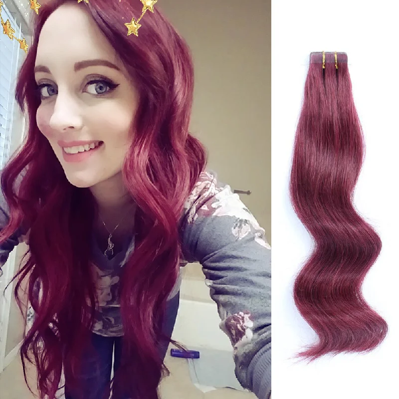 Tape In Hair Extensions #530 Burgundy