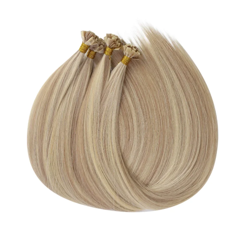 [U Tip Upgrade] Sunny Hair K Tip Virgin Hair Extensions Highlights Blonde #18/613