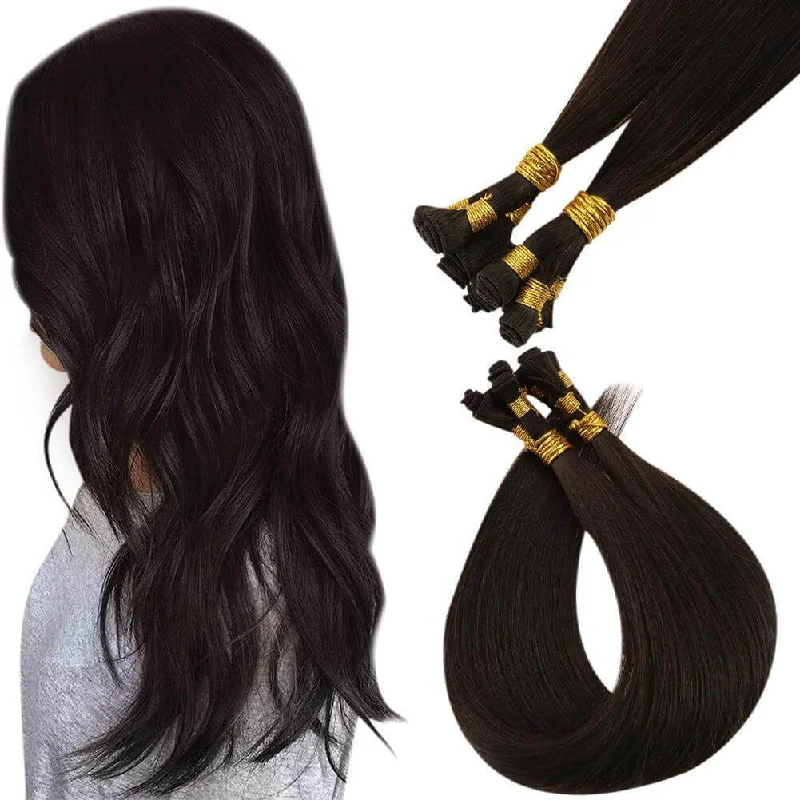 [US Only][Fixed Price $49.99]Darkest Brown Virgin Hand Tied Weft 100% Real Human Hair Bundles #2