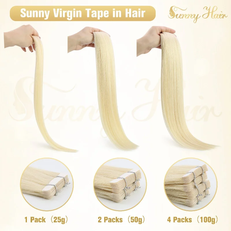 [USA Only] Sunny Hair Virgin Hair Tape in Hair Extensions Balayage Blonde #8/27/60