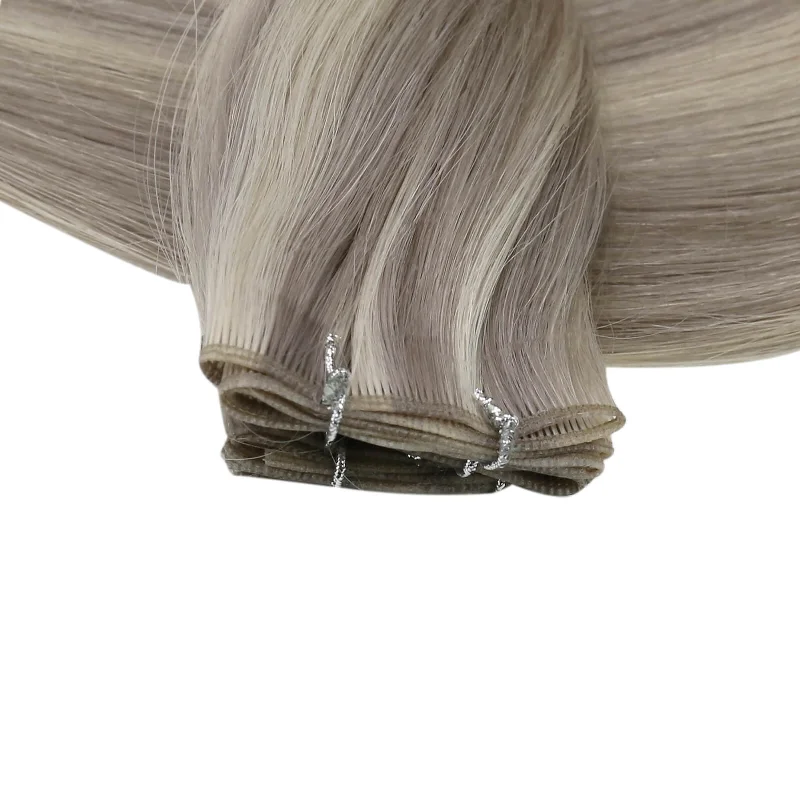 [US]Moresoo Virgin Invisible Genius Weft Highlight Blonde Human Hair Bundles  (#19P60)