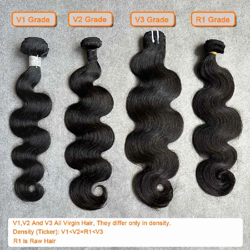 Virgin Hair Bundles And Raw Hair Bundles 1b# Natural Black Color