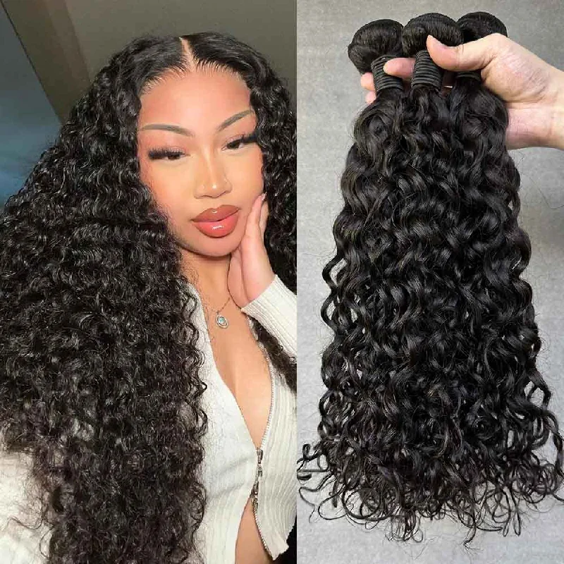 Virgin Hair Bundles And Raw Hair Bundles 1b# Natural Black Color