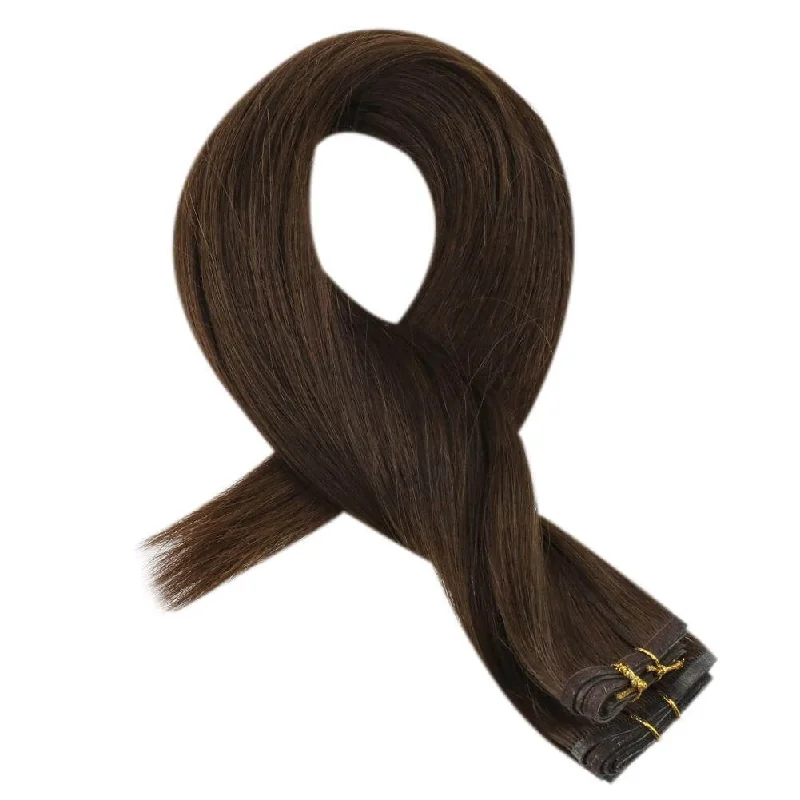 Flat Silk Weft 100% Real Human Virgin Hair Double Weft One Bundle For Women #2