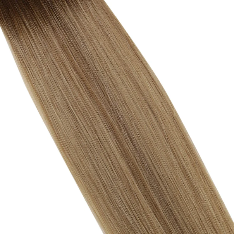 Virgin+ Hand-tied Hair Weft Real Human Hair Weft Extensions Balayage #3/8/22