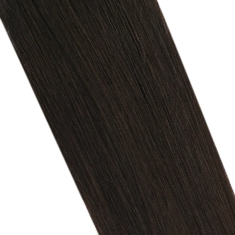 Virgin Kertain I Tip 100% Human Moresoo Virgin Straight Hair Extensions Dark Brown(#2)