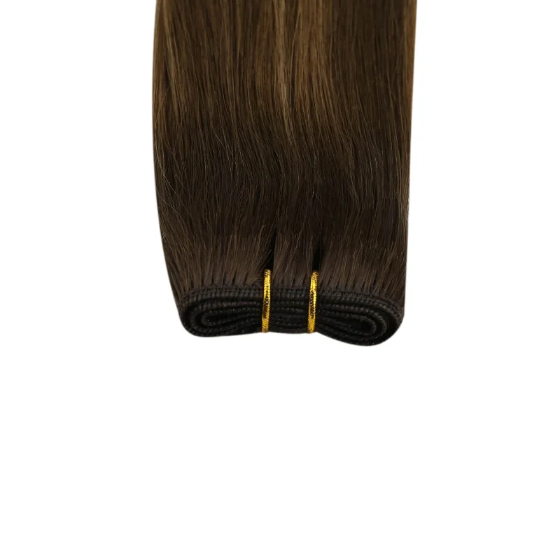 Sunny Hair Virgin Machine Hair Weft Extensions Balayage Dark Brown #DU