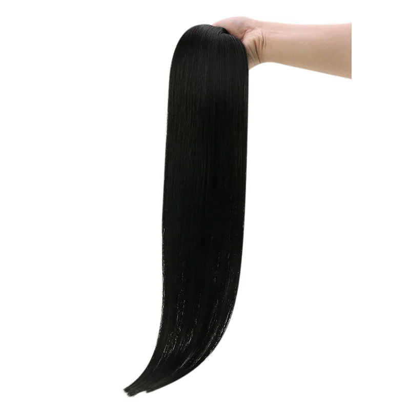 Virgin Hair Tape in Human Hair Extensions Natural Black