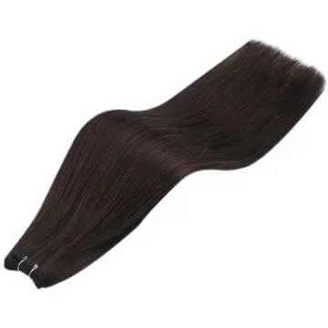 Moresoo Virgin Machine Hair Weft Sew In Weft Human Hair Bundles Darkest Brown(#2)