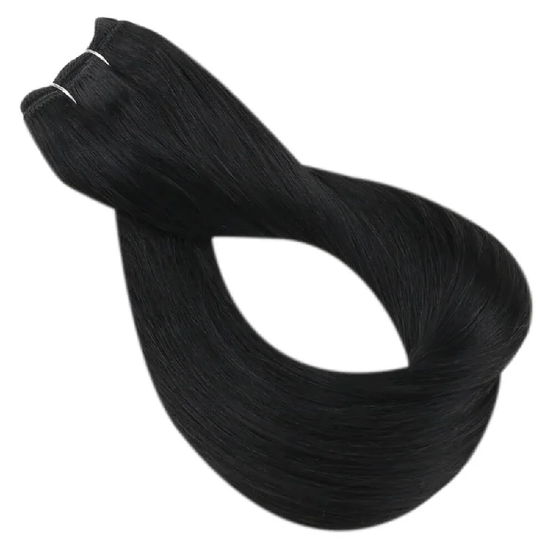 Moresoo Virgin Hair Extensions Black Soft Hair Sew In Hair Weave Hair Bundles (#1)