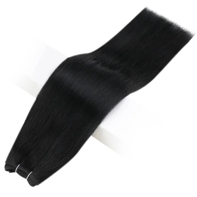 Moresoo Virgin Hair Extensions Black Soft Hair Sew In Hair Weave Hair Bundles (#1)