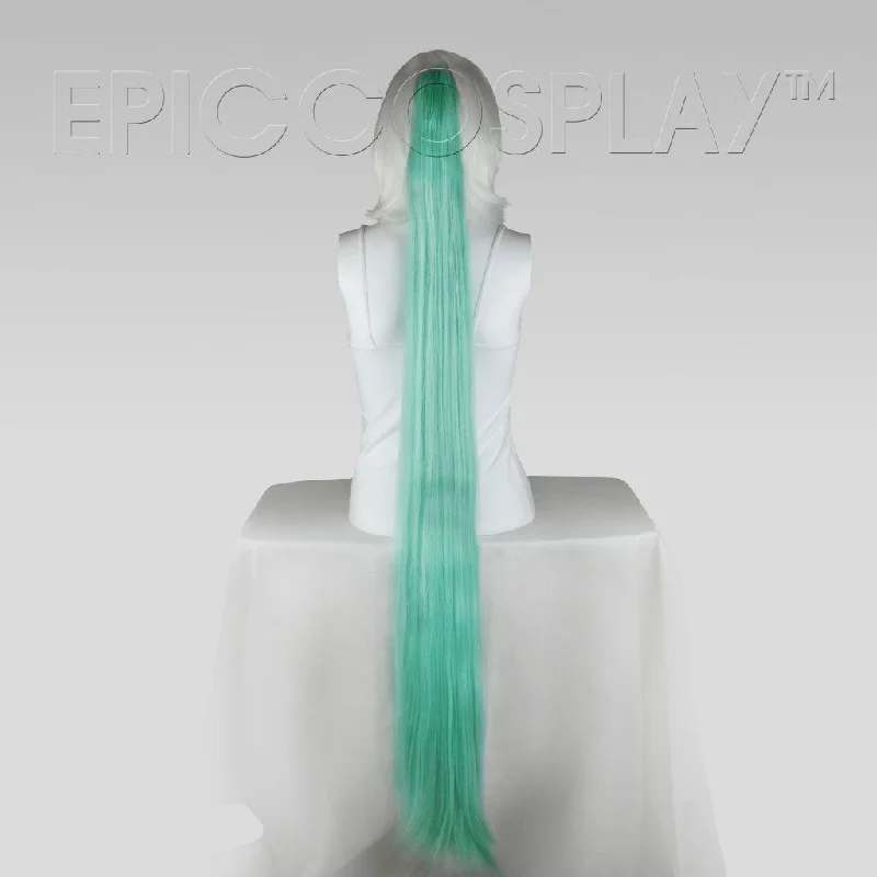 50"" Straight Ponytail Clipon - Mint Green